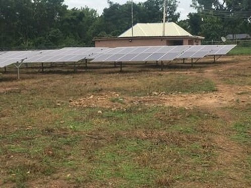 Solar panels at the Yebu community mini-grid in Nigeria